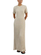 Women Elegant Solid Ribbed Bodycon Knitted Dress