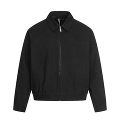 Men Cotton Casual Zip Up Long Sleeve Jacket