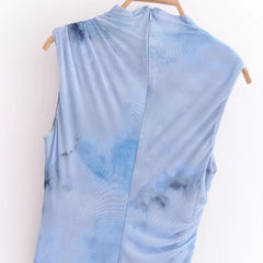 Women Casual Slim Fit Mesh Printed Dress
