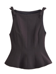 Women Casual Short Style Bow Shirt