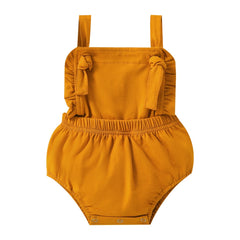 Newborn Girl Sleeveless Ruffles Elastic Waist Bodysuit