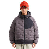 Kids Diamond Stitch Padded Hooded Jackets