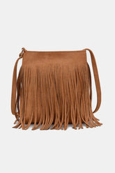 Accessories Women Suede Fringe Shoulder Bag