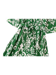Woman Casual Printed Vintage Long Sleeve Dresses with Belt