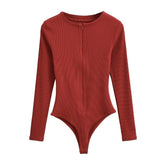 Women Long Sleeved Zipped Jumpsuit