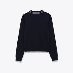 Women Long Sleeved Knitted Detail Sweater