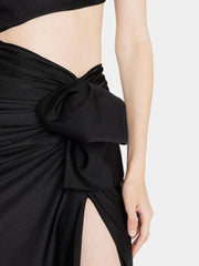 Women Casual Black Off Shoulder Stretch Dress
