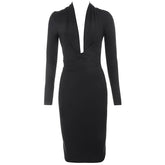 Women Long Sleeve Sexy Bodycon Dress