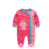 New Born Pure Cotton Double Button Footed Romper