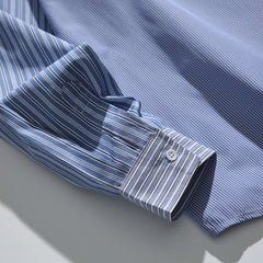 Men Casual Plaid Patchwork Collar Shirt
