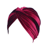 Accessories Women Cross Velvet Turban Hat Beanies