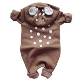Newborn Cotton Cute Baby Deer Hooded Jumpsuit