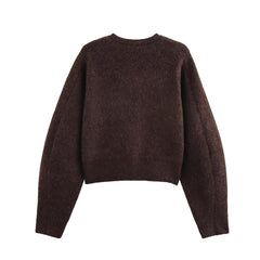 Women Winter Breasted Knit Jacket + Skirt Co Ord