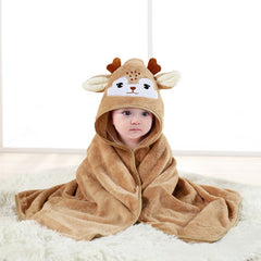 NewBorn Child Baby Cartoon Animal Face Hooded Towel