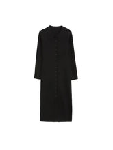 Women Vintage Long Sleeve Button-up Female Dress