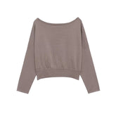 Women Casual Soft Long Sleeved Knitted Sweaters