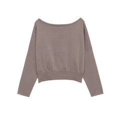 Women Casual Soft Long Sleeved Knitted Sweaters