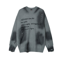 Unisex Knitted Tie Dye Sweater