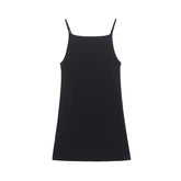 Women Casual Leisure Black Short Dress