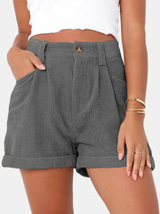 Women Casual High Waist Shorts with Pockets