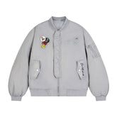 Kids Embroidered Badge Bomber Jacket