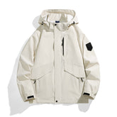 Unisex Long Sleeve Cotton Hooded Jacket