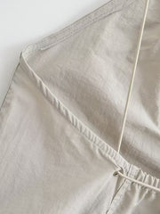 Woman Summer Drawstring A-Line Sleeveless Dress