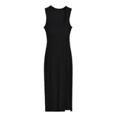 Women Summer Stretchable Sleeveless Knit Dresses
