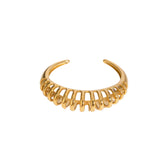Women 18K Gold-Plated Stainless Steel Cutout Bracelet