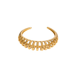Women 18K Gold-Plated Stainless Steel Cutout Bracelet