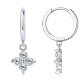 Accessories Women 925 Sterling Silver Moissanite Hoop Drop Earrings