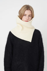Accessories Women Slit Pullover Knit Scarf