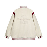 Unisex Casual Light Embroidery Baseball Jacket