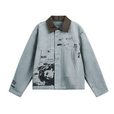 Women Casual Detroit Denim Overcoat