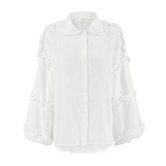 Women Casual Asymmetrical Sleeve Shirt
