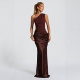 Casual Long Sleeve Fitted Pure Color Strap Bodycon Dress
