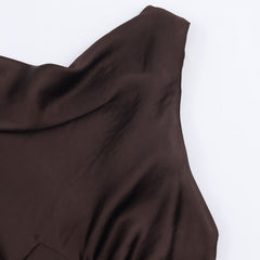 Women Elegant Silk Flute Dress