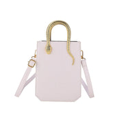 Accessories Stone Pattern Vertical Crossbody Tote PU Handbag