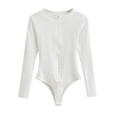 Women Long Sleeved Zipped Jumpsuit