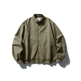 Men Casual Zip Loose Varsity Jacket