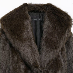 Women Warm Fur Sleeve Long Coats