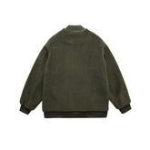 Men Fleece Multi Pocket Bomber Jacket