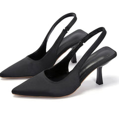 Accessories Women Pointed Toe Kitten Heel Slingback Pumps