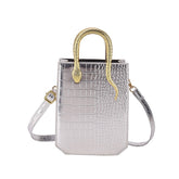 Accessories Stone Pattern Vertical Crossbody Tote PU Handbag