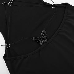 Women Bareback Sexy Butterfly Strap Dress