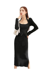Women Elegant Sexy Slinky Bodycon Knit Dresses