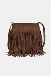 Accessories Women Suede Fringe Shoulder Bag