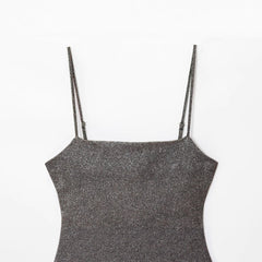 Women Elegant Square Neck Short Dress