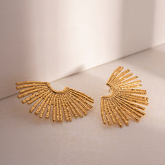 Accessories Women Elegant Half Sunflower Earrings