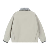 Men Cotton Fur Collar Woolen Jacket